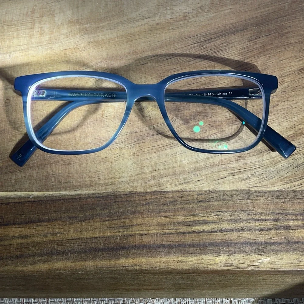 WARBY PARKER Hayden M 175 Unisex Square Striped Pacific Blue FRAMES 52-16-145